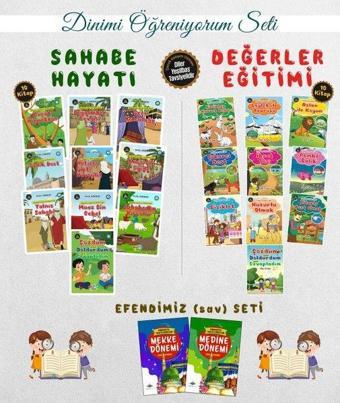 Çocuklar İçin Dinimi Öğreniyorum Seti - 22 Kitap Takım - Kolektif  - Aksa Çocuk