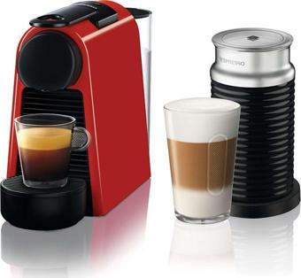 Nespresso D35 Essenza Mini Kırmızı Kahve Makinesi Ve Süt Köpürtücü Aksesuar