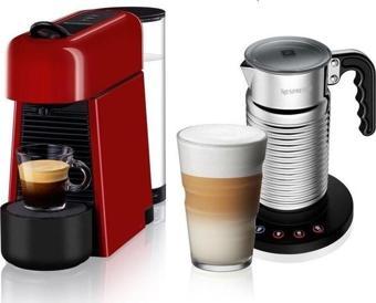 Nespresso D46R Red Bundle Essenza Plus Kapsüllü Kahve Makinesi