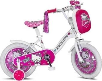 ÜMİT 1409 HT (HELLO KITTY)-BMX-CANTA-V-KIZ ÇOCUK BİSİKLETİ 14 JANT BEYAZ PEMBE