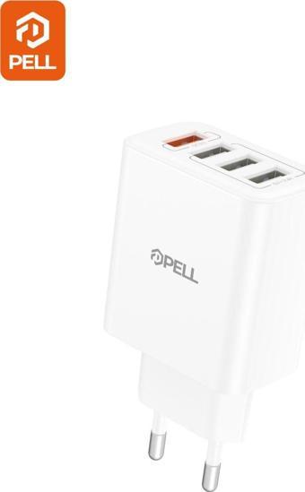 Pell 4 USB PORT GİRİŞLİ HIZLI ŞARJ BAŞLIĞI 