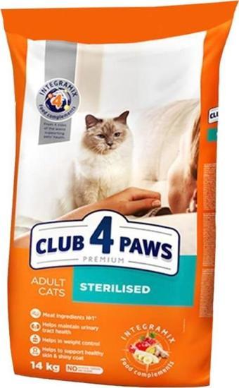 Club4Paws Premium Sterilised Kısırlaştırılmış Tavuklu Yetişkin Kedi Maması 14 Kg