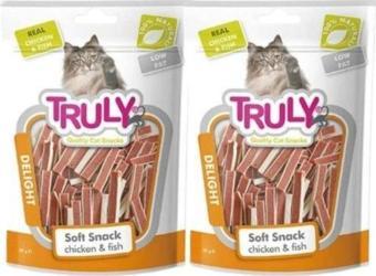 Truly Delight Soft Snack Yumuşak Tavuk & Balık Sandiviç  Kedi Ödül Maması 50 Gr x 2 Adet