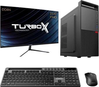 Turbox Tx5190 i5 12400 32GB DDR4 512GB SSD 23.6 inç FHD Monitör Masaüstü Kurumsal Ofis Bilgisayarı