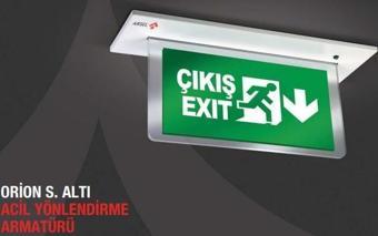 Arsel Orion AEB-24223-L Sıva Altı Acil Çıkış Yönlendirme Armatürü Şebekeden ve Kesintide 180 Dak. Yanan 8xF LED