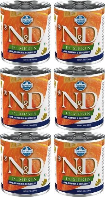 N&D Pumpkin Kuzu ve Yabanmersinli Tahılsız Yetişkin Köpek Konservesi 285 Gr x 6 Adet