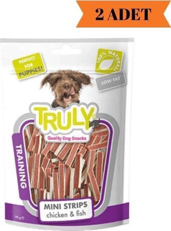 Truly Training Pupy Mini Strips Tavuklu ve Balıklı Yumuşak Yavru Köpek Ödül Maması 90 Gr x 2 Adet