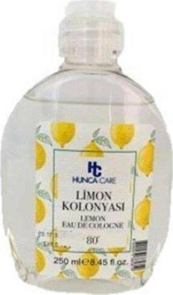 Hunca Kolonya Limon 250 Ml Pvc Şişe 80 Derece