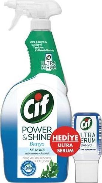 Cif Power-Shine Banyo 750 ML + Ultra Serum Banyo Kireç Çözücü