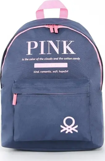 United Colors of Benetton "Pink" Okul Sırt Çantası Lacivert / 03817