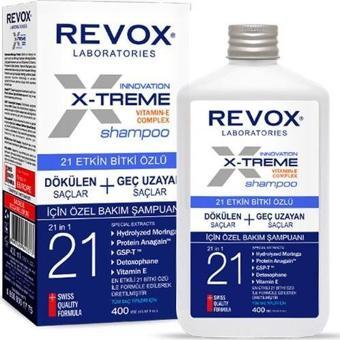 Revox 21 Etkin Bitki Özlü X-Treme Dökülen ve Geç Uzayan Saçlara Özel Bakım Şampuanı 400 Ml