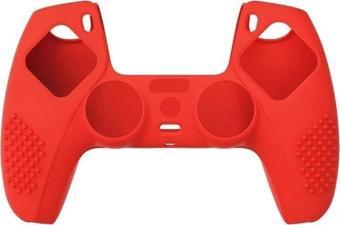 Cosmostech PS4 Controller Joystick Oyun Kolu Gamepad Uyumlu - Silikon Koruyucu Cover Kırmızı