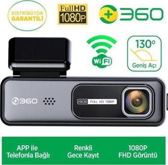 360+ HK30 WiFi 1080P 130° Geniş Açı Gece Görüşlü Akıllı Araç İçi Kamera