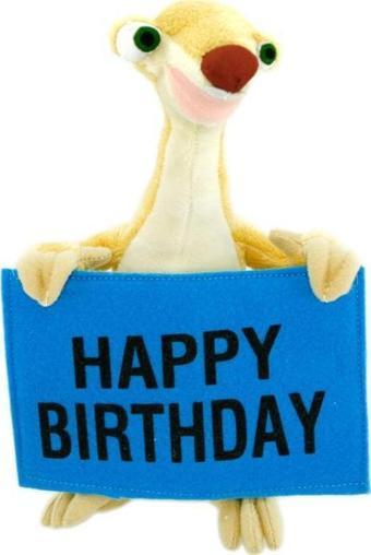 Ice Age - Buz Devri Sid Happy Birthday Peluş Oyuncak 22 Cm