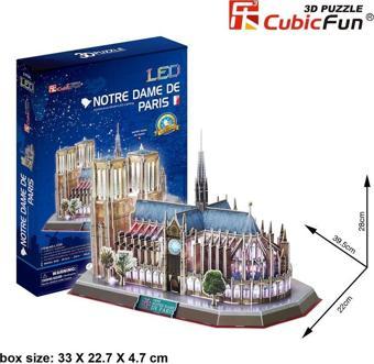 Cubic Fun 3D 149 Parça Led Puzzle Notre Dame Kilisesi - Fransa(Le