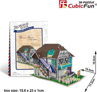 Cubic Fun 3D 31 Parça Puzzle Fransız Çiçek Evi