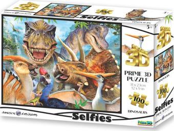 Prime 3D - Dinozor Selfie 100 Parça Puzzle 10602