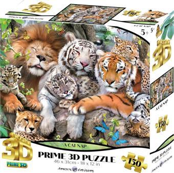 Prime 3D - Vahşi Kediler 150 Parça Puzzle 10872