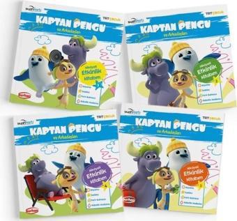 Kaptan Pengu ve Arkadaşları Hikayeli Etkinlik Kitapları Seti - 4 Kitap Takım - Reyha Cerit Bala - Burhan Yayıncılık