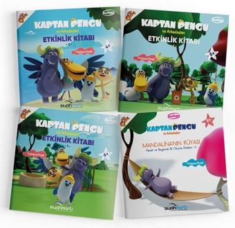 Kaptan Pengu ve Arkadaşları Etkinlik Kitapları Seti - 4 Kitap Takım - 4 - 5 - 6 - 7+ Yaş - Reyha Cerit Bala - Burhan Yayıncılık