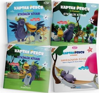 Kaptan Pengu ve Arkadaşları Etkinlik Kitapları Seti - 4 Kitap Takım - 4 - 5 - 6 - 7+ Yaş - Reyha Cerit Bala - Burhan Yayıncılık