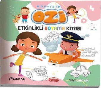 TRT Çocuk Kardeşim Etkinlikli Boyama Kitabı - 4 - Kolektif  - Burhan Yayıncılık