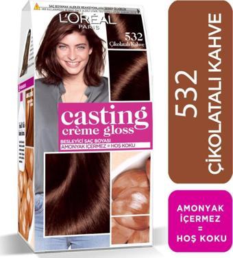 L'Oréal Paris Casting Crème Gloss Saç Boyası - 532 Çikolatalı Kahve