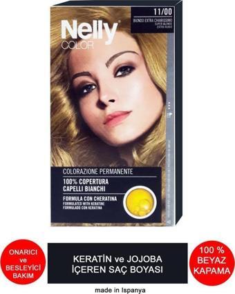 Nelly Jojoba ve Keratinli Saç Boyası 11.00 Extra Açık Sarı