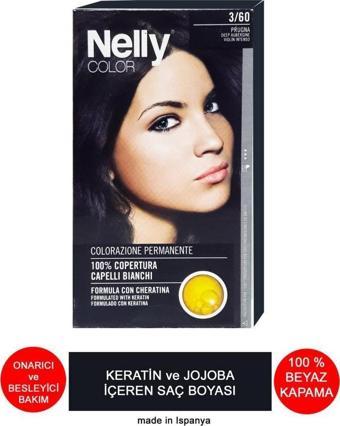 Nelly Jojoba ve Keratinli Saç Boyası 3.60 Patlıcan Moru