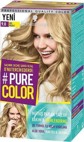 Schwarzkopf Pure Color Jel Saç Boyası 9.0 Süt Reçeli