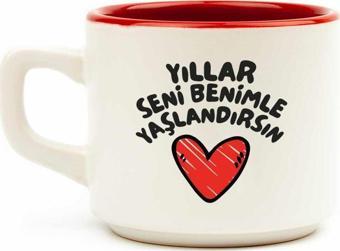 Yıllar Seni Benimle Yaşlandırsın Beyaz Venüs Kupa - Hediye Seramik Kupa