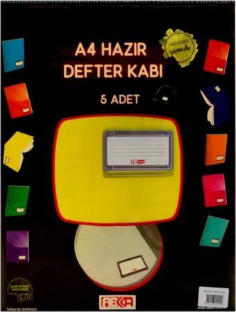 Abka A4 Defter Kabı Sarı (5 Li Paket)