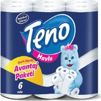 Teno Avantaj Paketi Havlu 6 Rulo