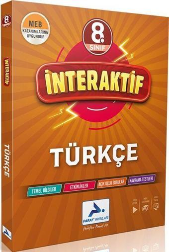 Paraf Yayınları 8. Sınıf Türkçe İnteraktif Soru Bankası - PRF Paraf Yayınları