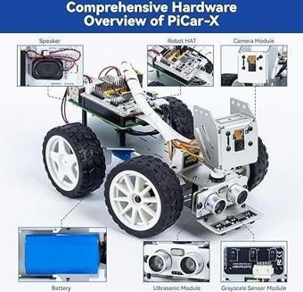 SunFounder Video Kameralı Robot Araba Kiti Raspberry Pi