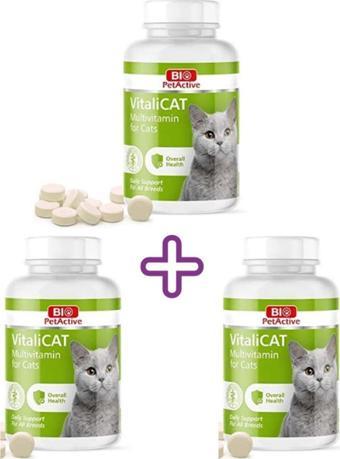 PureCanpati Vitalicat Kediler Için Multivitamin Tableti 150 Adet 75 Gr 3'lü Set