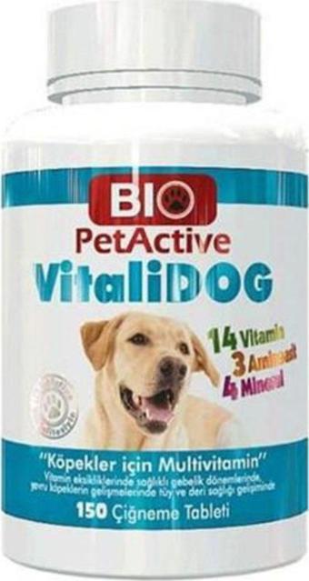 Pet Active Vitalidog Köpekler Için Multi Vitamin 150 Tablet.