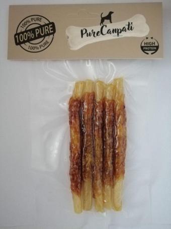 PureCanpati Naturel Tavuklu Burgu Çubuk 12cm 50gr 5'li Paket Tüm Irk ve Boydaki Köpekler İçin