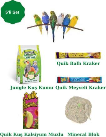 PureCanpati Muhabbet Kuş Avantaj Seti(KUŞ KUMU MEYVELİ KRAKER BALLI KRAKER KALSİYUM BLOK MİNERAL BLOK)