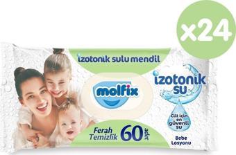 Molfix İzotonik Sulu Islak Mendil Ferah 60lı X 24 Adet (1440 YAPRAK)