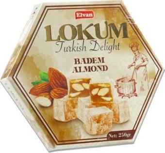 Elvan Bademli Lokum 250 Gr. ( 1 Paket)