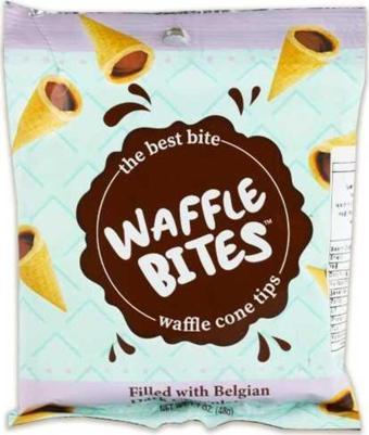 Elvan Waffle Bıtes Bitter Çikolatalı Kornet 48 Gr. (1 Paket)