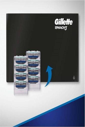 Gillette Mach3 8 Li Yedek Siyah Karton Paket