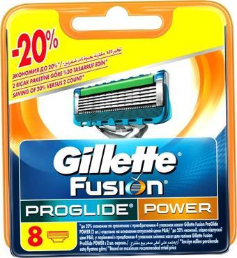 Gillette Tıraş Bıçağı Fusion Proglide Power 8 Li Başlık