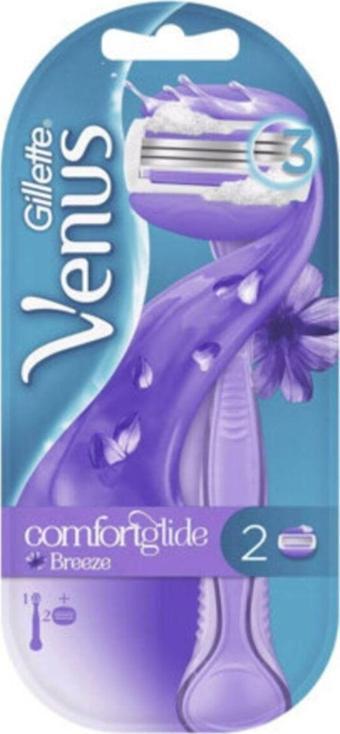 Gillette Venüs Comfort Glide Breeze Tıraş Makinesi + 2 Yedek Baş