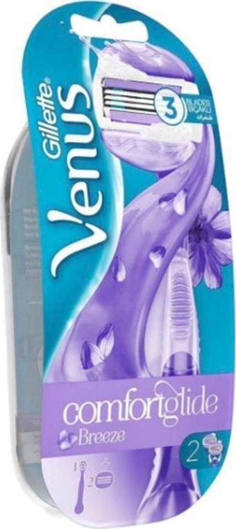 Gillette Venus Comfortglide Breeze Tıraş Makinesi + 2 Tıraş Bıçağı