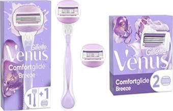 Gillette Venus Comfort Glide Breeze Tıraş Makinesi 2 Yedek Başlık + Breeze 2’Li Yedek Başlık