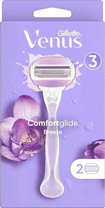 Gillette Venus Comfortglide Breeze Tıraş Makinesi + 2 Adet Yedek Başlık