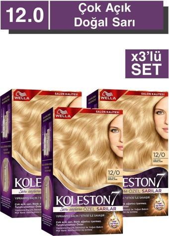 Wella Koleston Supreme Kit 12/0 Çok Açık Doğal Sarı *18 x3'lü Set