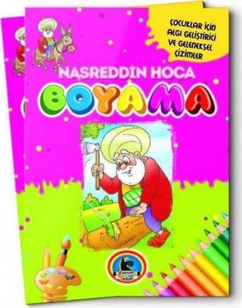 4E Boyama Kitabı Nasrettin Hoca Örnekli Renkli 128 Syf Karatay Yayınevi